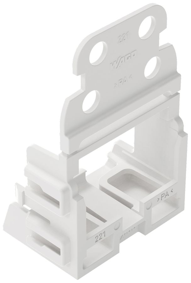 Befestigungsadapter WAGO m.Zugentlastung für 10×4mm² Rastfuss ws