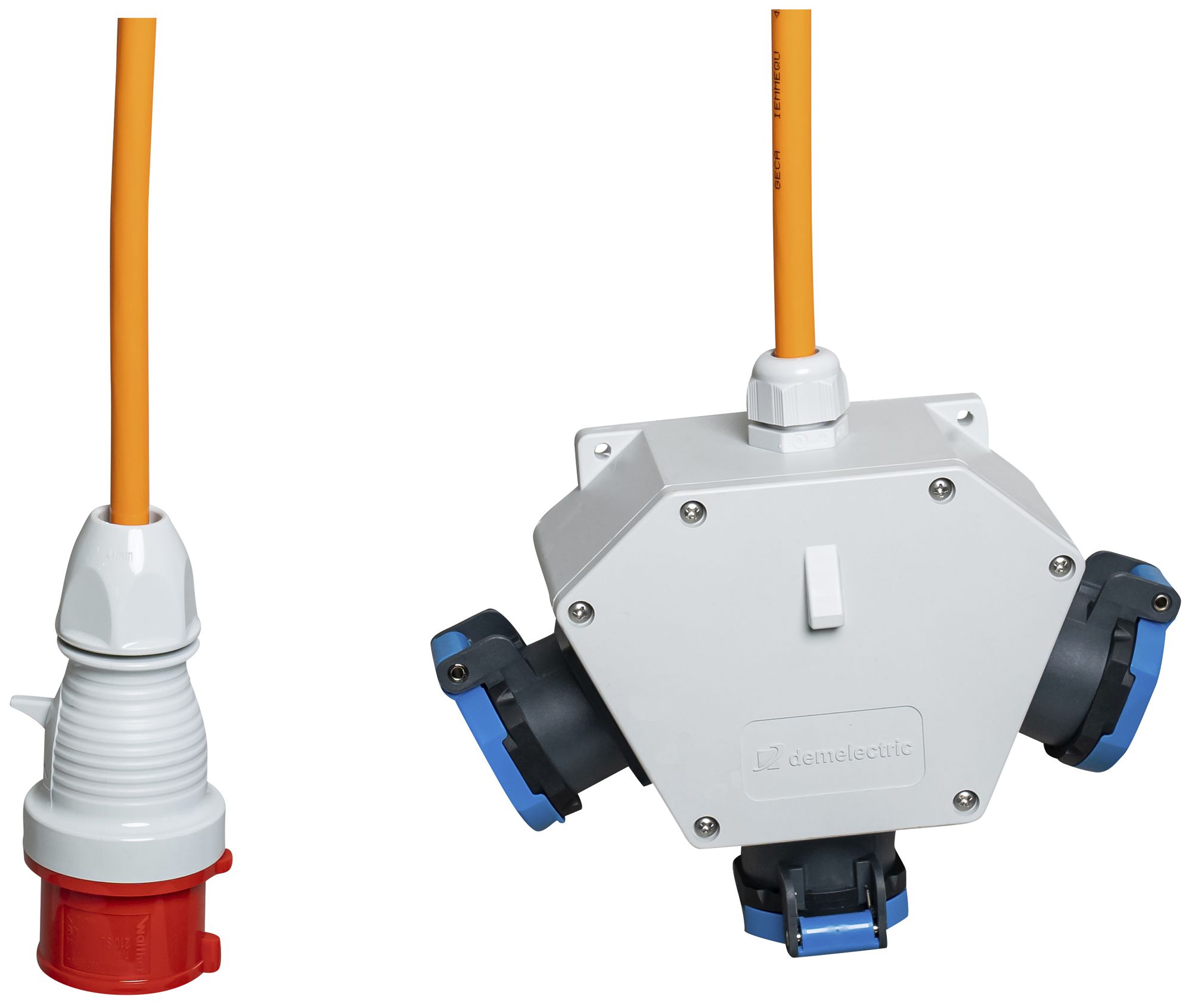 Deviatore incrociato DEM DB34228 3×T23 1.5m 5×2.5mm² spina 16A