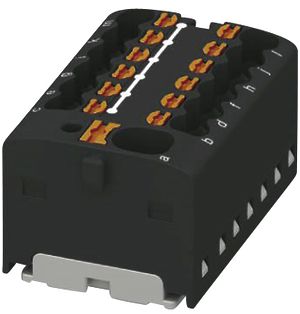 Verteilerblock PX PTFIX 4/12X1.5 BK