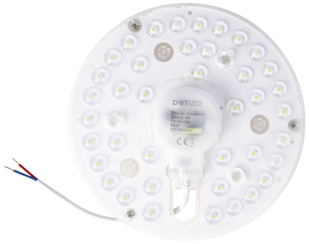 LED-Modul QUICK-FIXplus Ø120×35mm, 10W, 3000K, 1200lm, 170°, IP40