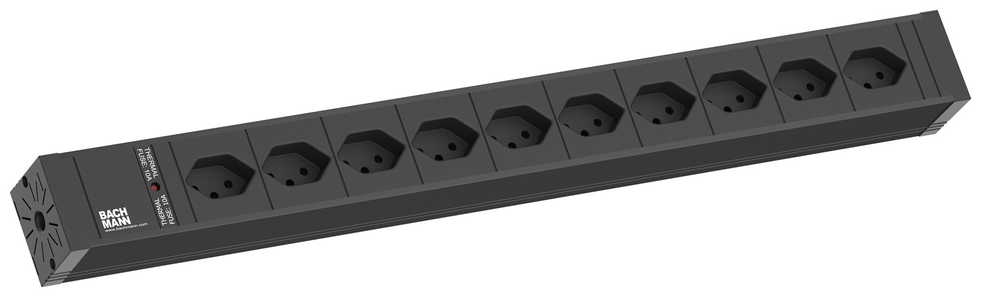 Prise multiple BACHMANN 10×T13 2m noir