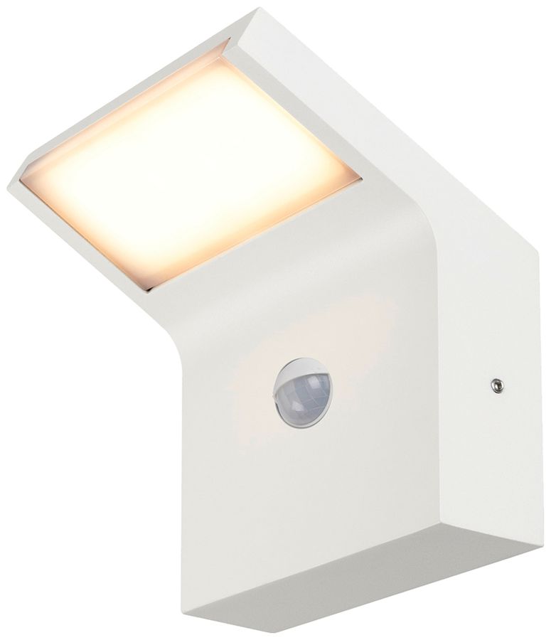 Applique LED SLV ORDI PIR 10W 750lm 822 IP54 118×180×162mm blanc