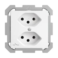 Prise ENC EDIZIOdue 2×T13 blanc 1×S