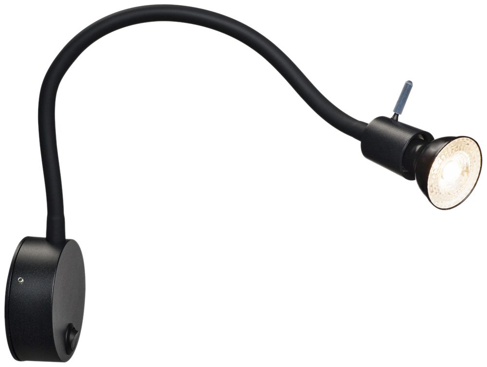 Applique SLV DIO FLEX PLATE Switch 50W socle Ø90mm noir