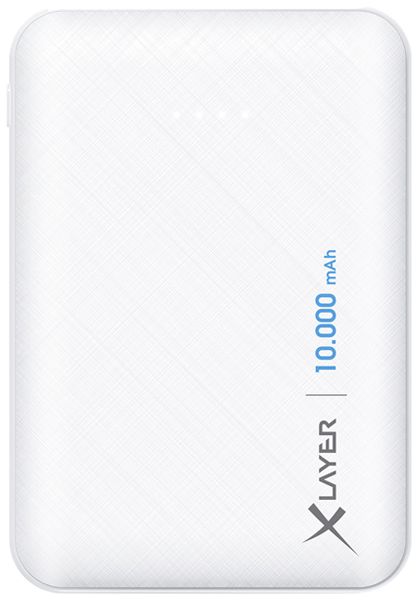 Batterie externe XLayer Micro 10000mAh 2×USB-A ≤2.1A 91×64×22.5mm 200g blanc