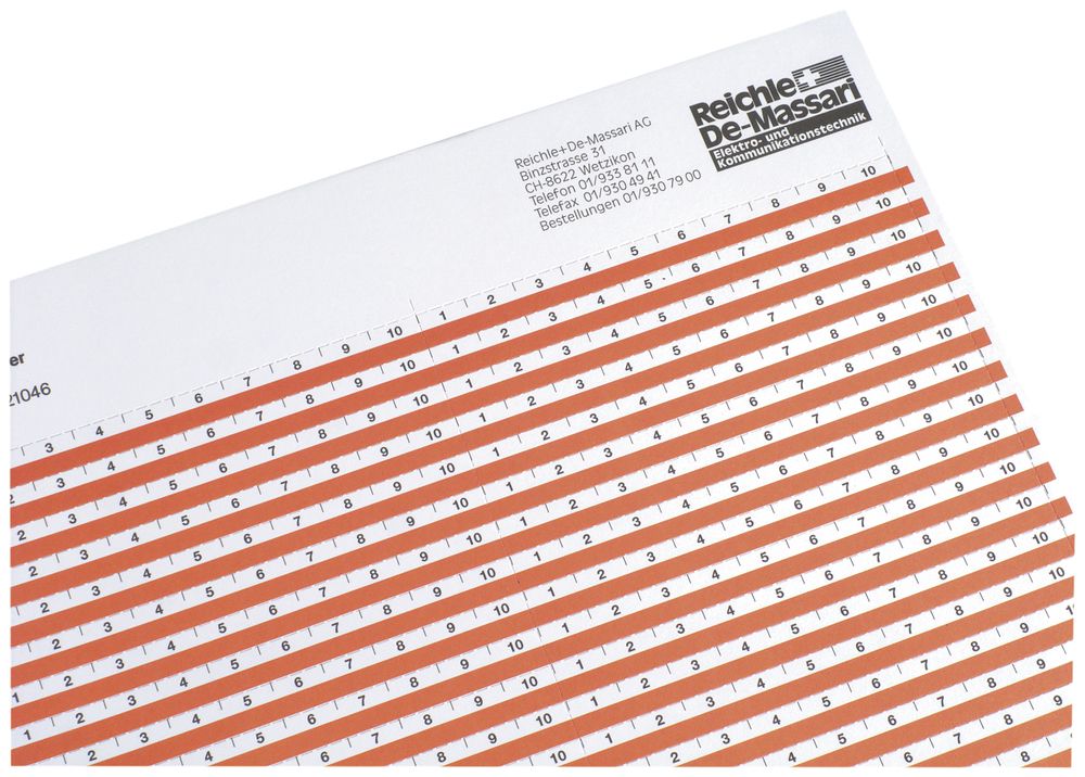 Bezeichnungsstreifen R&M VS Modular 1…10 orange