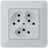 UP-Steckdose kallysto.trend 3×T13/1S hellgrau