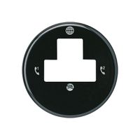 Frontscheibe basico für Rückführdose 2 DSL schwarz