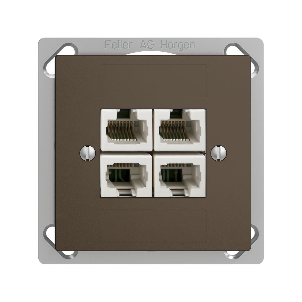 EB-Dose 4×RJ45/u 4P getr. EDIZIOdue coffee ITplus