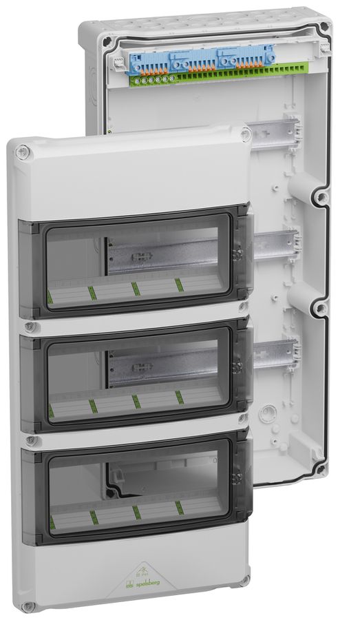 Coffret de distribution AP Spelsberg AK 36 3-rang 36UM porte IP65 290×562×124mm