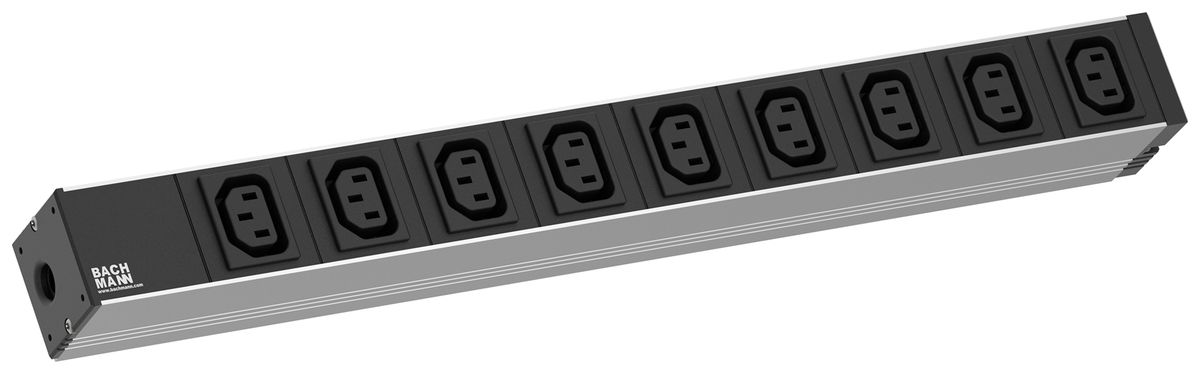 Prise multiple 19" BACHMANN 9×C13 3m 1UH noir