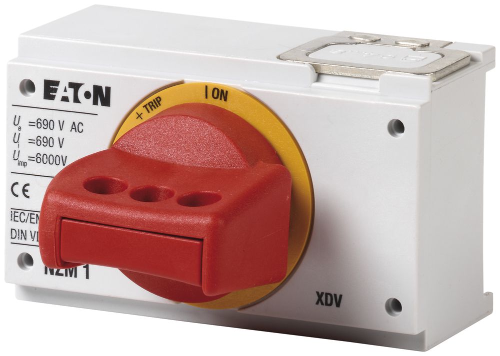 Manette rotative ETN NZM1-XDVR verrouillable rouge/jaune