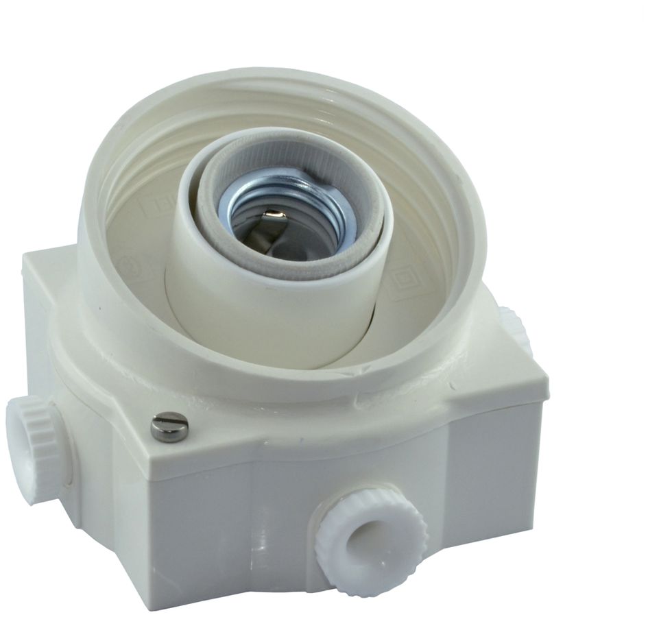 Lampensockel Isolierstoff Fixer E27 75W weiss