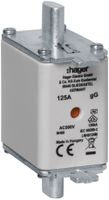 Fusible HPC Hager DIN00 500VAC 125A gG/gL avertisseur double antirouille