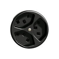 Steckdose FH 3×T23 16A schwarz, mit Steckklemmen