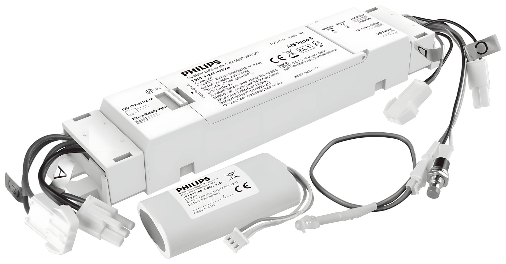 Kit di conversione elemento emergenza Philips 3W LED 3h AT