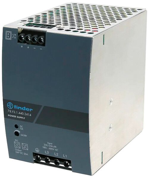 Alimentazione a commutazione INS FINDER 78.Y3 380…480VAC 500…780VDC 24V 20A 480W