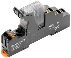 Relaiskoppler WM, 24VDC, LED grün, Freilaufdiode, 1 Wechsler, 250VAC 10A PUSH IN