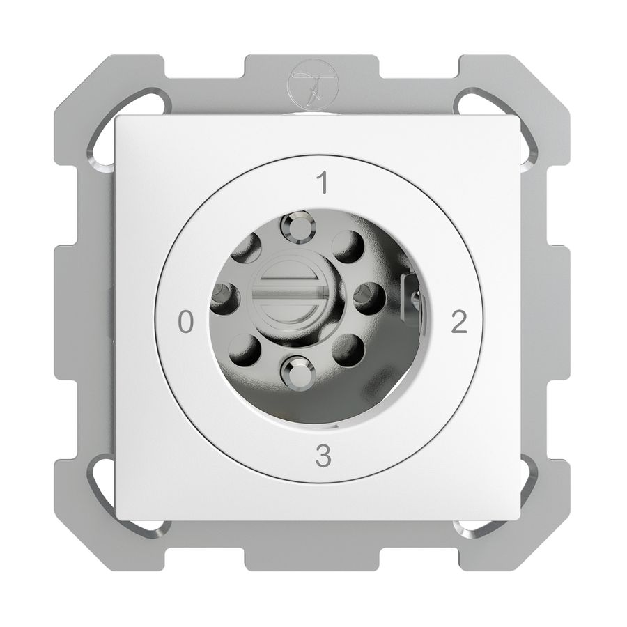 Interruttore rot. INC EDIZIOdue 5/2P bianco, per serrat. senza cilind
