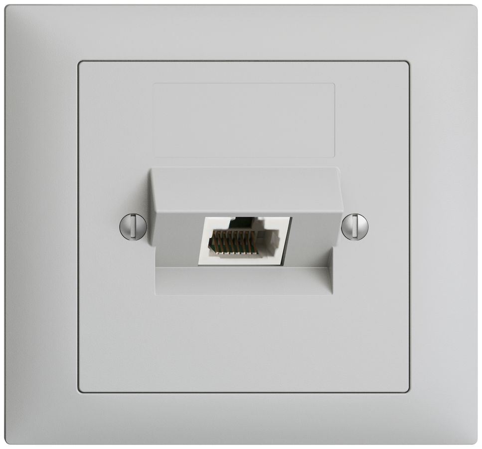 EB-Dose 1×RJ45/u 4P ITplus EDIZIOdue hellgrau