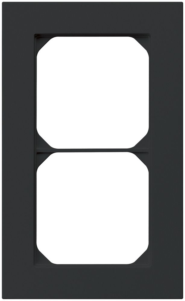 UP-Abdeckrahmen kallysto.pro 2×1 schwarz 94×154mm