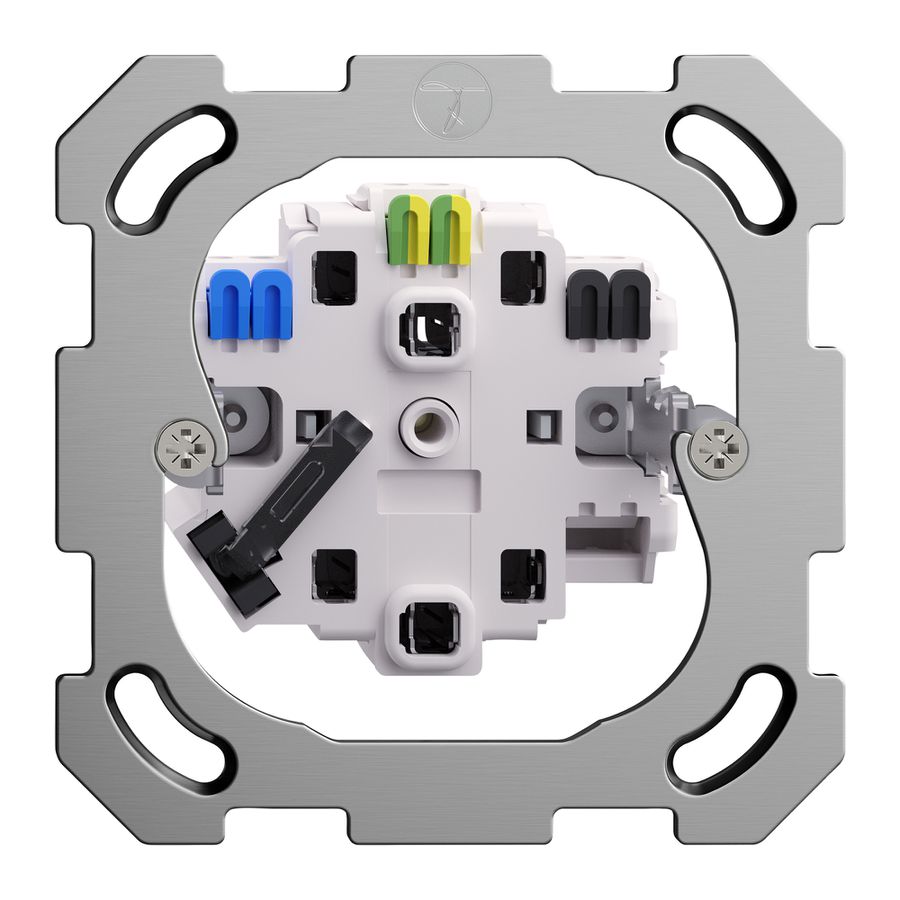 Einsatz Steckdose FH 2×T23 16A mit LED rot mit Steckklemmen