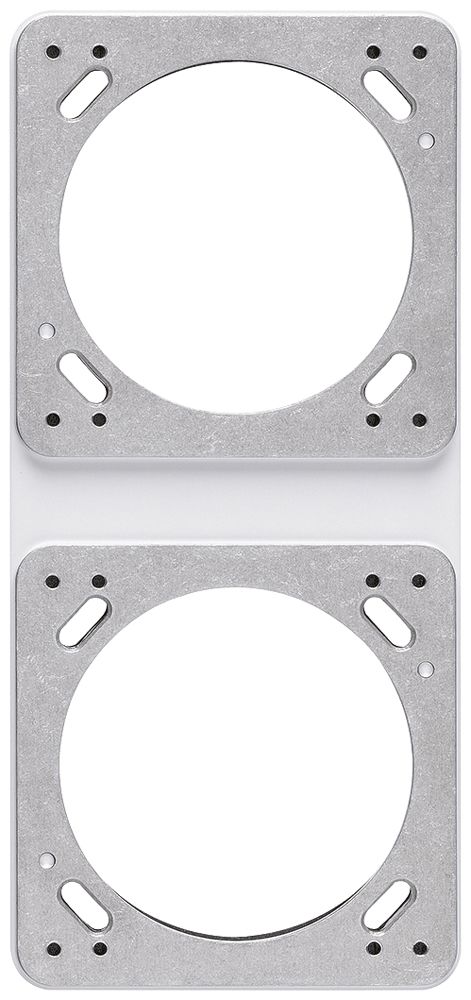 UP-Montageplatte robusto 2×1 weiss