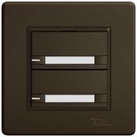 UP-KNX-Taster RGB EDIZIO.liv SNAPFIX® Temperaturfüh.RGB-LED Pap.2×T 2-Tbed.br