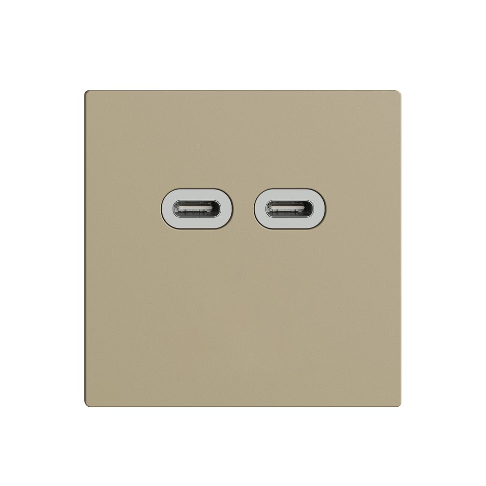 Steckdose USB 18W 2×Typ C Feller EDIZIOdue F 230V 3600mA sand