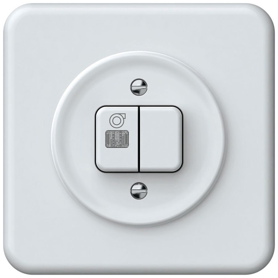 UP-Leuchtdruckschalter origin Sch 3 + Ventilator LED 92×92mm weiss