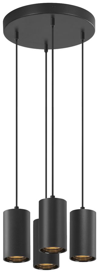 Pendelleuchte SLV ASTO TUBE GU10 4×10W direkt Ø70×125mm schwarz
