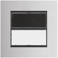 Ruftaster Modul Hager elcom.modesta mit LED+LED-Schild für 1 Wohnung Edelstahl