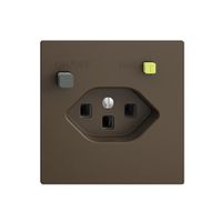UP-Steckdose EDIZIOdue T23 FI 30mA F, coffee
