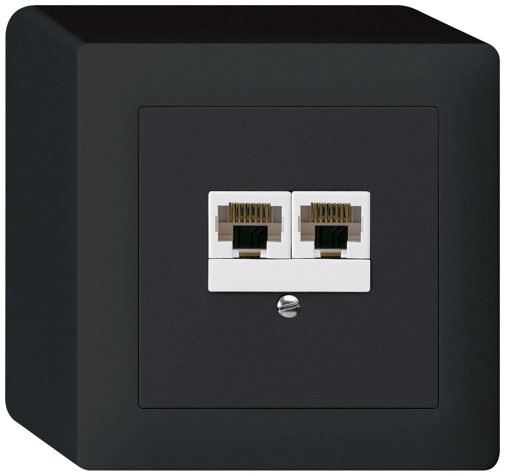 AP-Dose kallysto 2×RJ45u getrennt schwarz