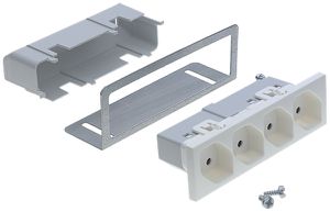 EB-Steckdose R&M 4×T13 FLF weiss
