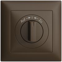 Frontset EDIZIOdue Auf->I<-Zu 88×88mm coffee für Schwenktaster