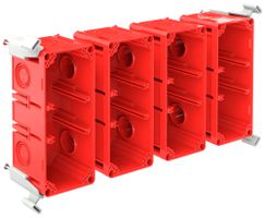 NUP-Einlasskasten CRALLO-LEU 378×178×73mm 4×2 Halogenfrei rot