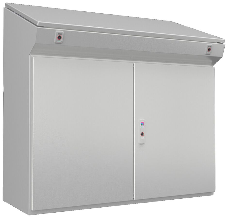 Pupitre fixe Rittal CX 1000×970×400mm acier 2×portes gris IP55