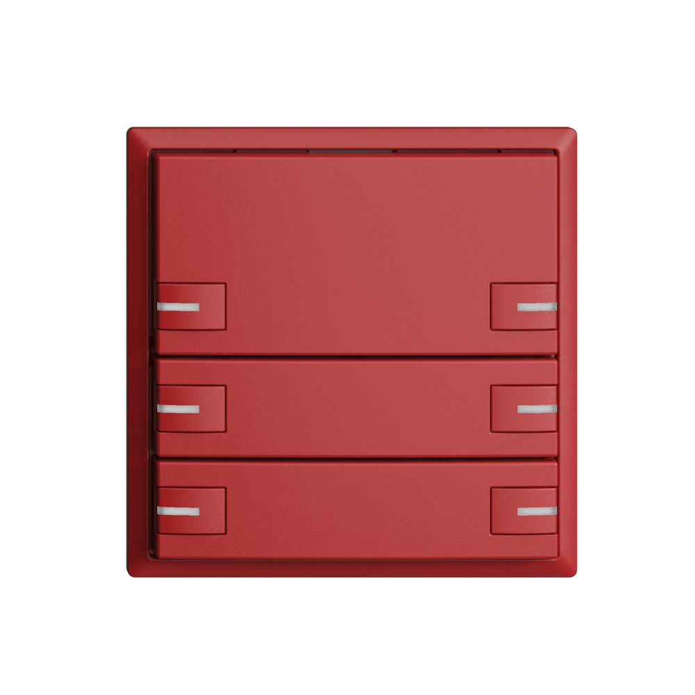 Poussoir ENC KNX 6× EDIZIOdue berry RGB avec LED