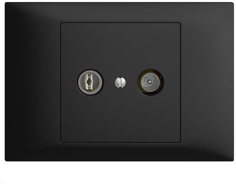 UP-TV-R-Dose EDIZIOdue 4dB schwarz Breitbanddose 5…2000MHz, BKE