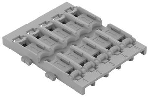 Adaptateur de fixation WAGO s.décharge d.traction 10×4mm² fixation à vis gris