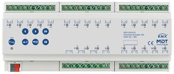 REG-Schaltaktor KNX MDT AKU-2416.03 24-Kan 16A 230VAC 12TE