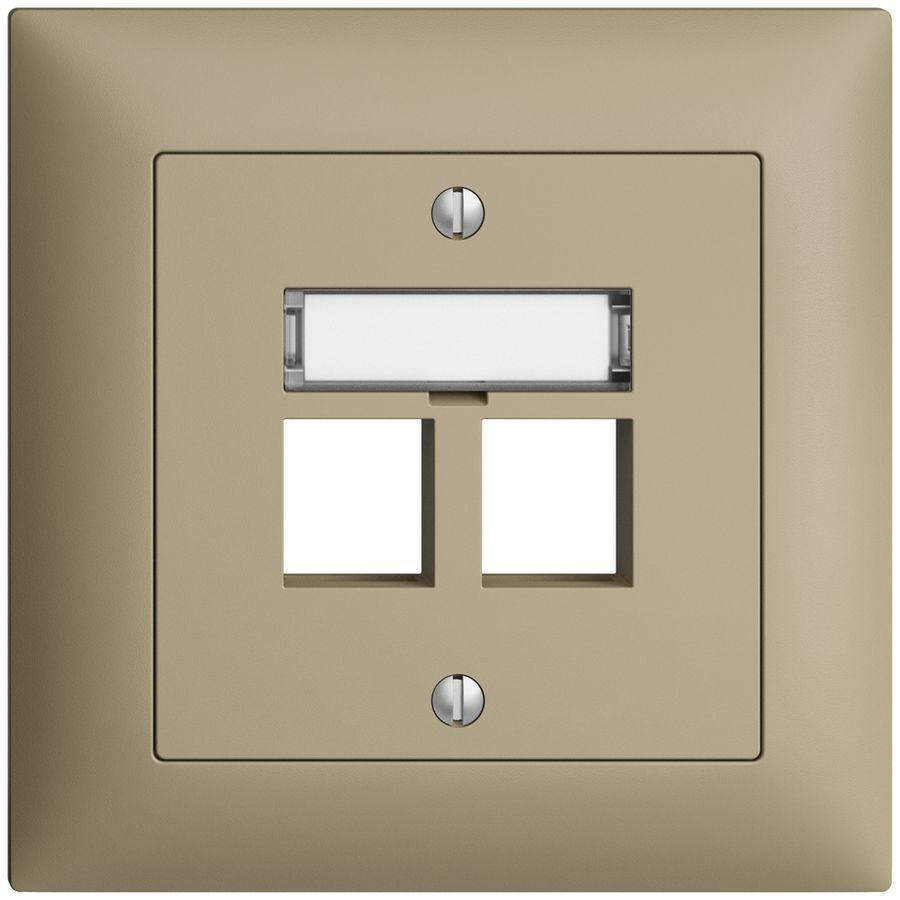 Kit de montage ENC EDIZIOdue FMI, sortie droite, pour 2×Keystone, sand