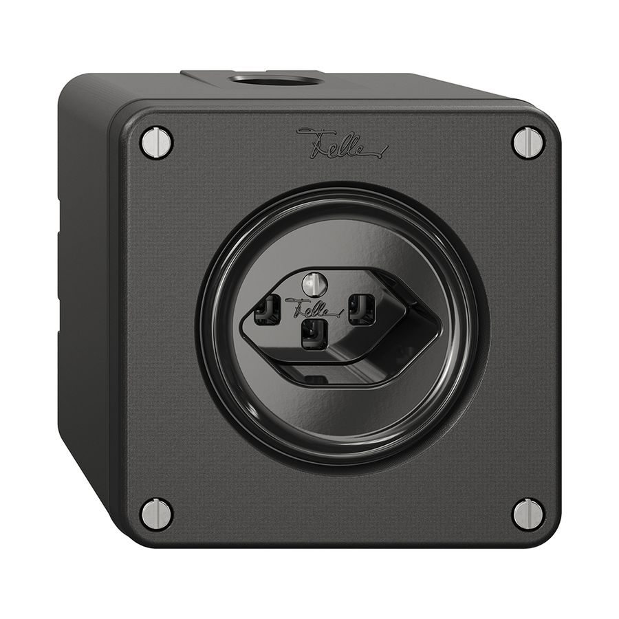 NAPU-Steckdose NEVO, 1×T23, schwarz