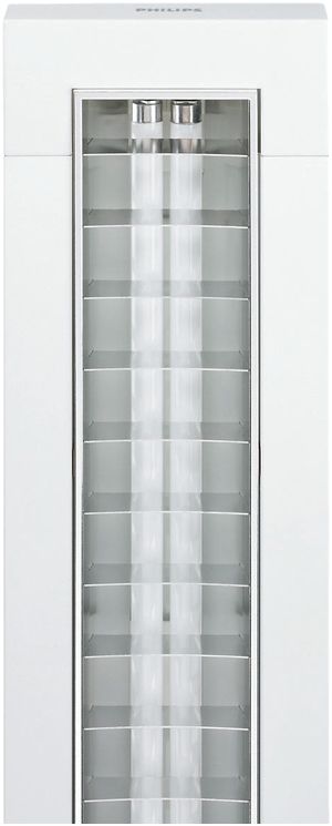 Spiegelrasterleuchte TCS260 2×35…80W HFPI D6 weiss