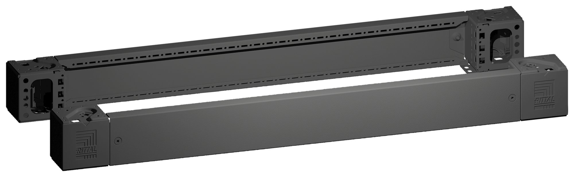 Cache-socle Rittal VX 8660.005 1000×100mm face/revers noir acier 2pcs