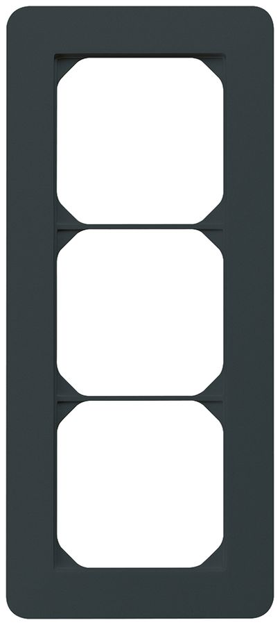 UP-Abdeckrahmen kallysto.trend 3×1 schwarz 94×214mm