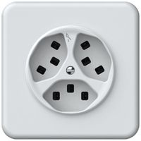 UP-Steckdose origin 3×Typ 23 1×S 16A 230V 92×92mm weiss