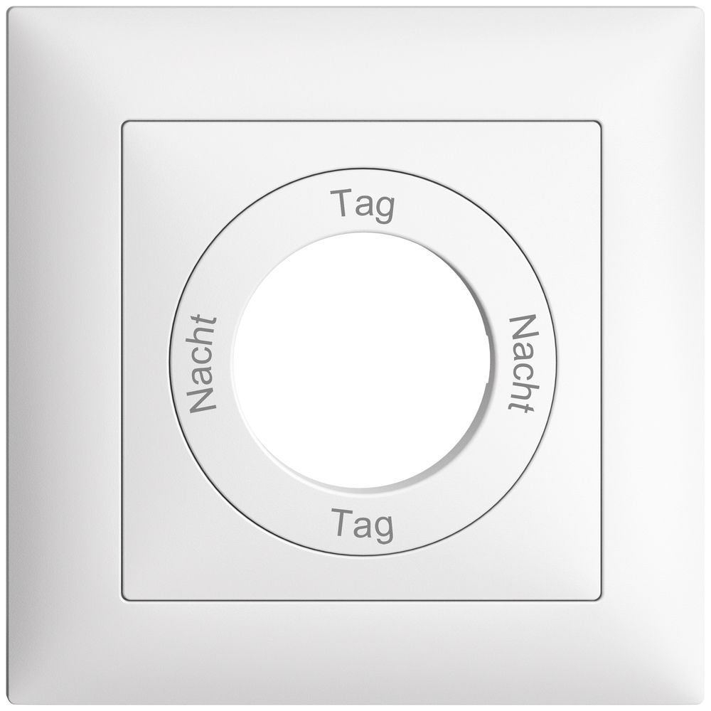 Frontset Nacht-Tag-Nacht-Tag EDIZIOdue 88×88mm weiss