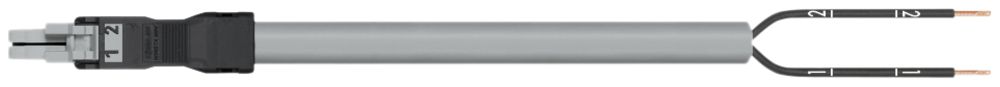 Câble de connexion WAGO 2×1.5mm² 16A 250V 1m cod.B prise-libre gris